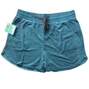 Sea Doo Terry Shorts Womens Medium Teal Jogging Running